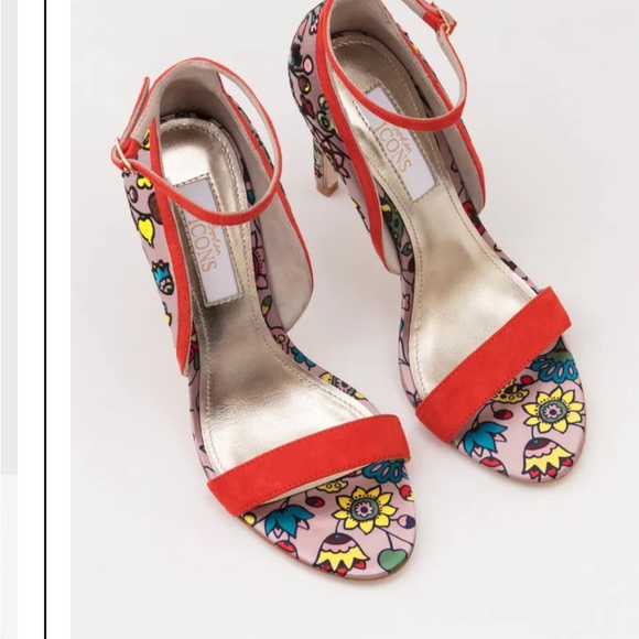 Boden sandals heel NEW Icons embroidered stiletto Ltd edition EU 40/US 9 - Picture 1 of 9